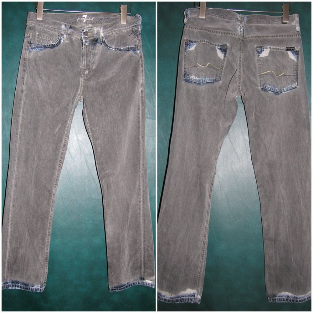 7 for all Mankind bleached distressed jeans 26
